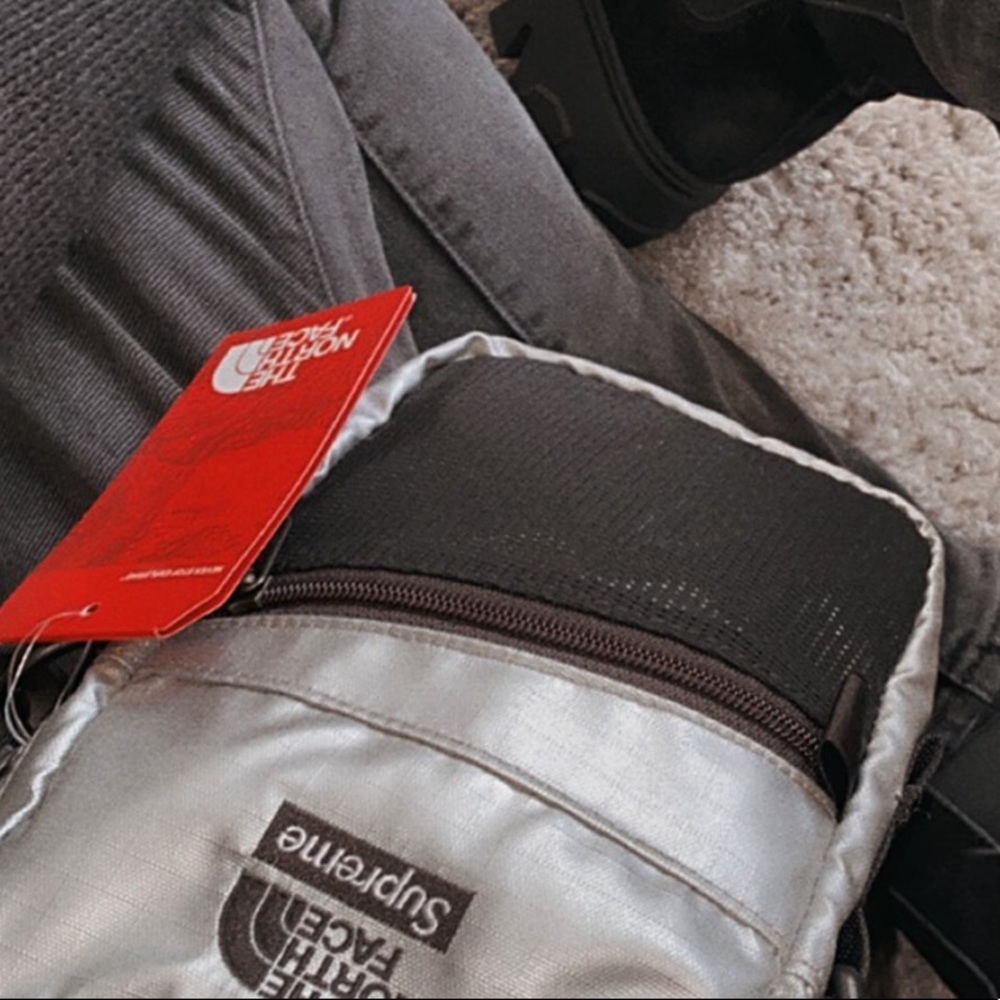 NWT Supreme x North Face Silver Crossbody